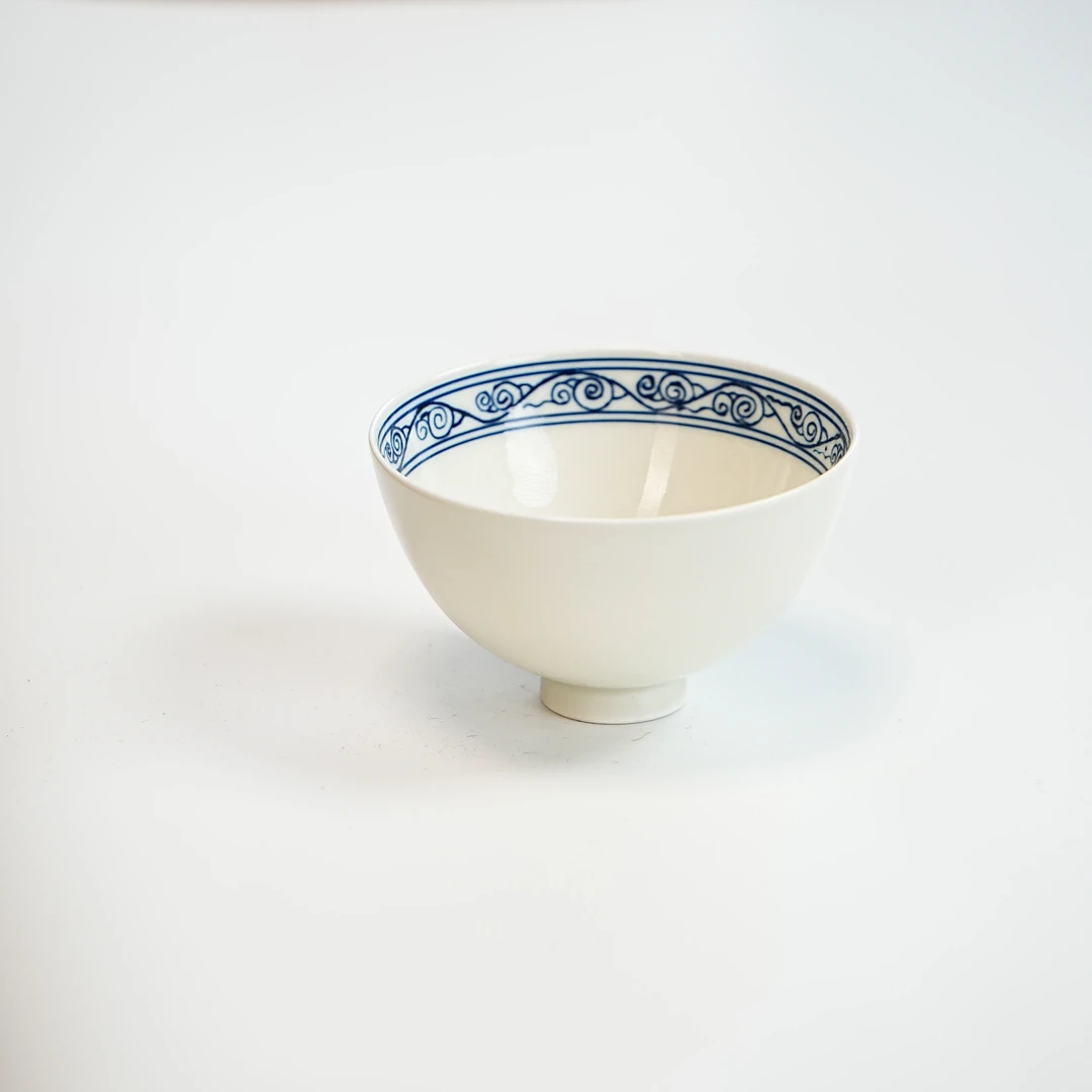 红丰窑 景德镇贰号釉宝相纹内绘陶瓷杯 mlhfy0900