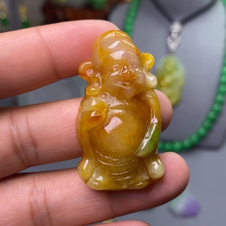 翡翠未镶嵌吊坠(赠链)