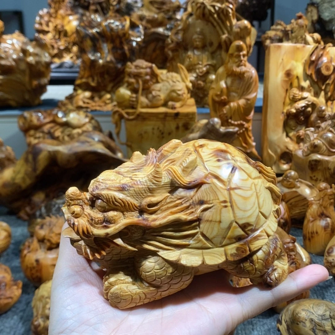 闲***板木崖柏工艺品摆件