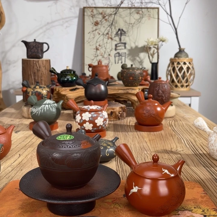 文**子常滑玉龍石龙手作茶壶