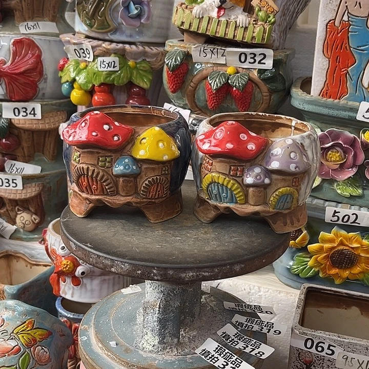 粗陶材质多肉花盆