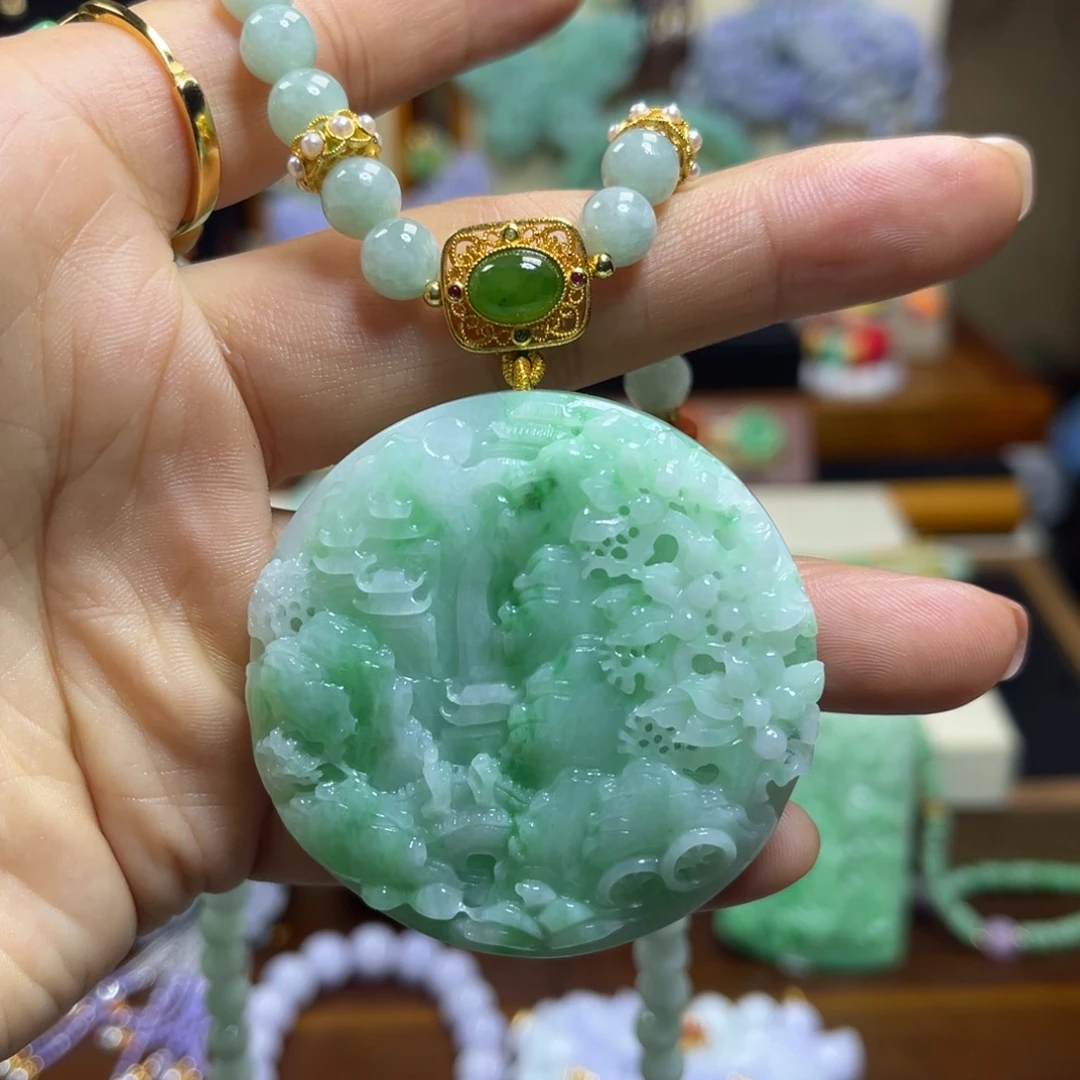 翡翠未镶嵌颈饰天然翡翠