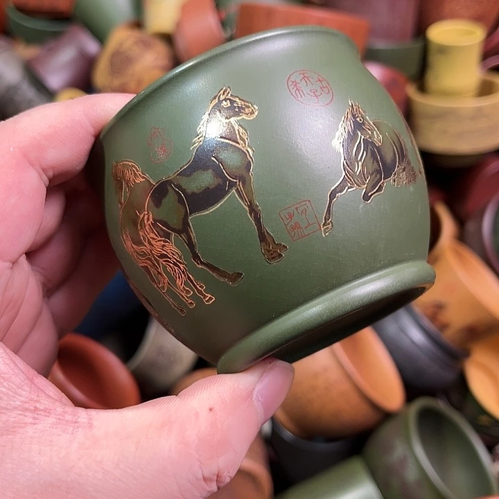 紫砂茶杯全手工紫砂主人杯