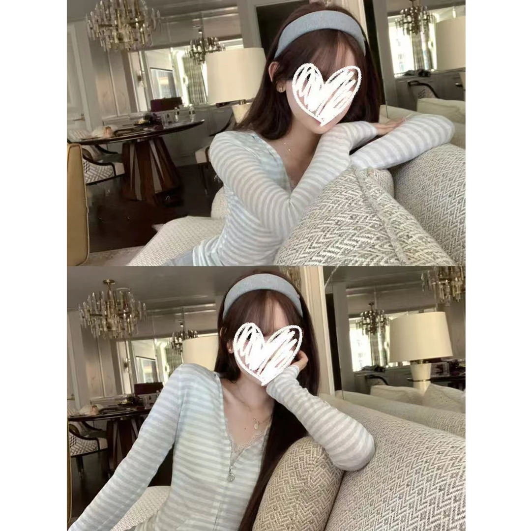 松弛韩女拉链修身卫衣外套#9365