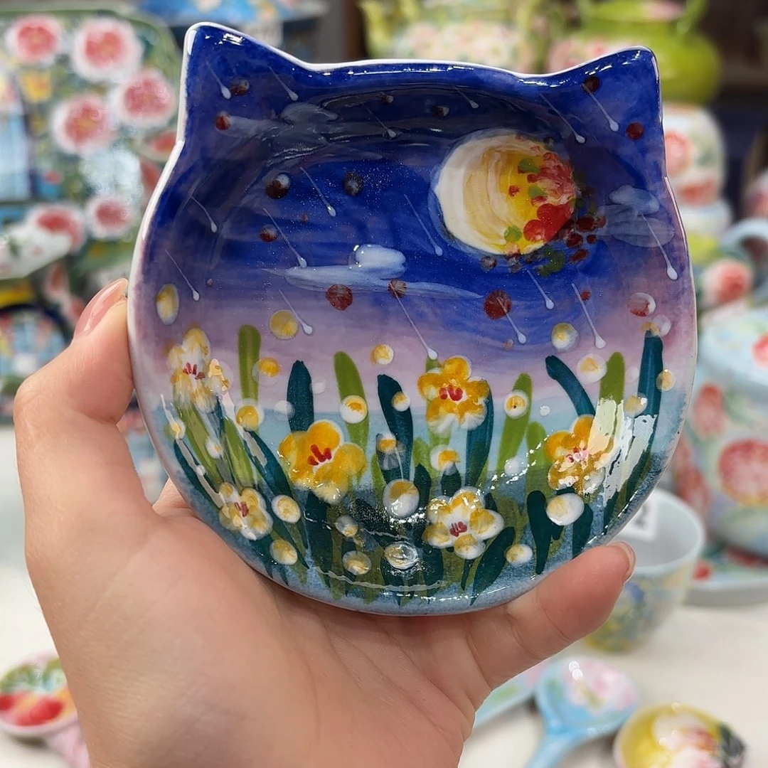 景德镇手绘高温釉下彩陶瓷茶具