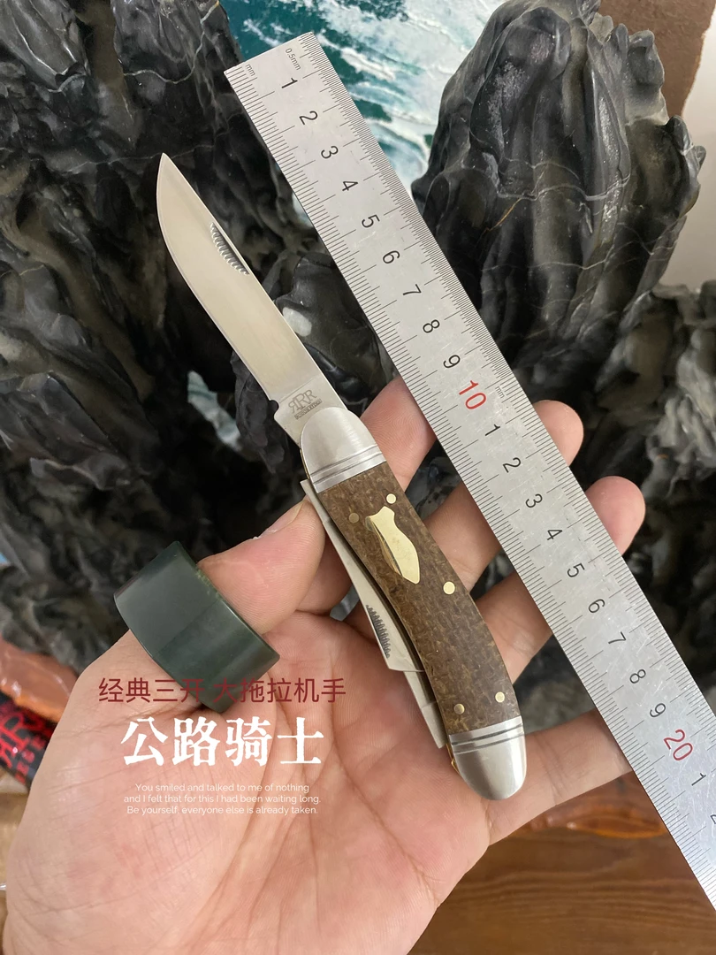 【拍品】D2钢材米卡塔手柄家用水果刀手把肉刀