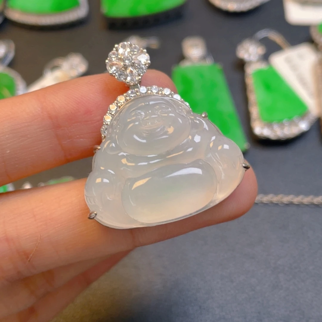 翡翠银S925镶嵌颈饰