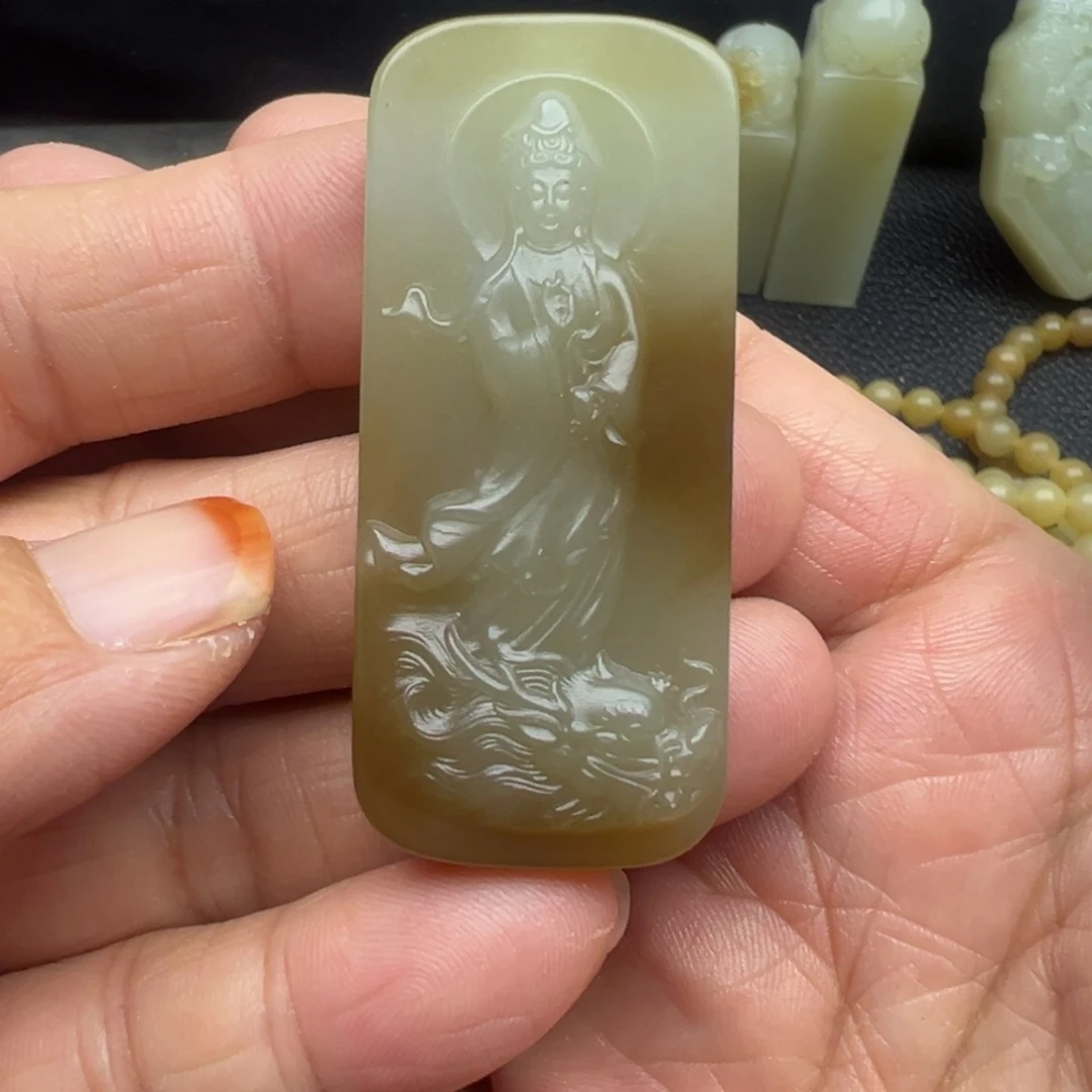 和田玉（糖玉）未镶嵌吊坠(不含链)