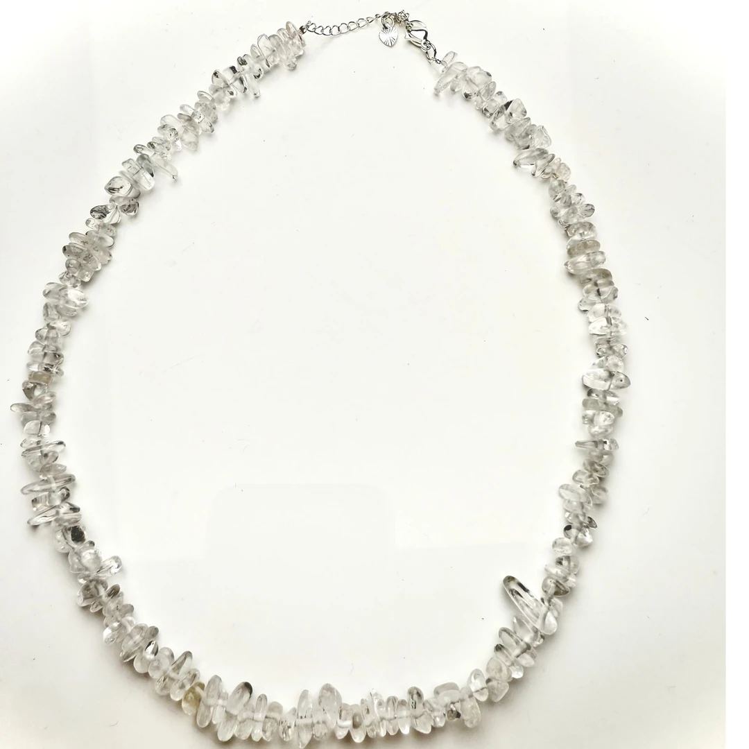 ZBG0644白水晶碎石项链（天然珠宝多样性发其一）