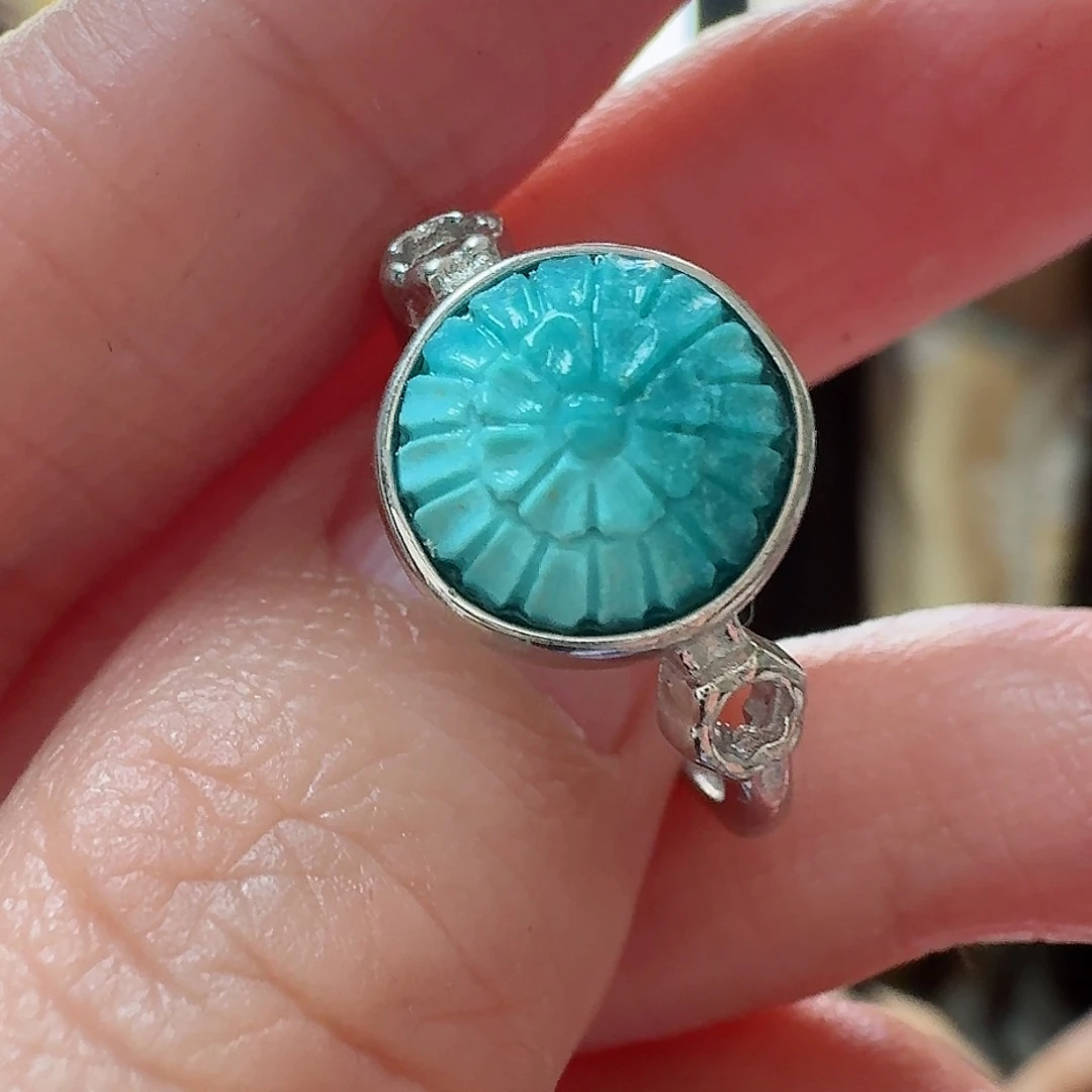 绿松石珠宝奇石银S925镶嵌