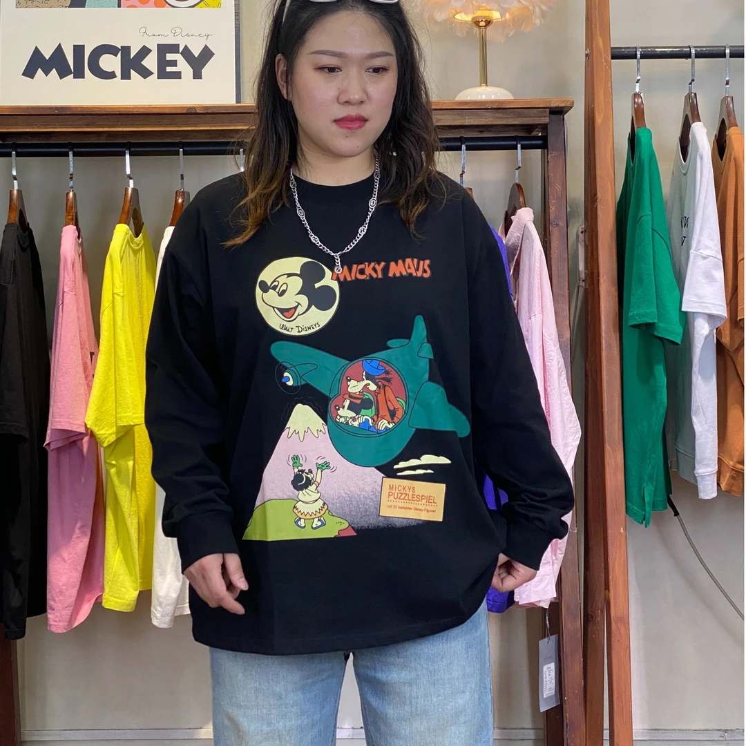 长袖卫衣-10613大码女装早春棉质胖MM宽松文艺休闲百搭潮流印花