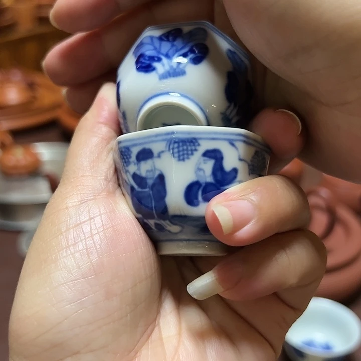 【闪购商品】禅**哥手绘小八方工夫茶杯