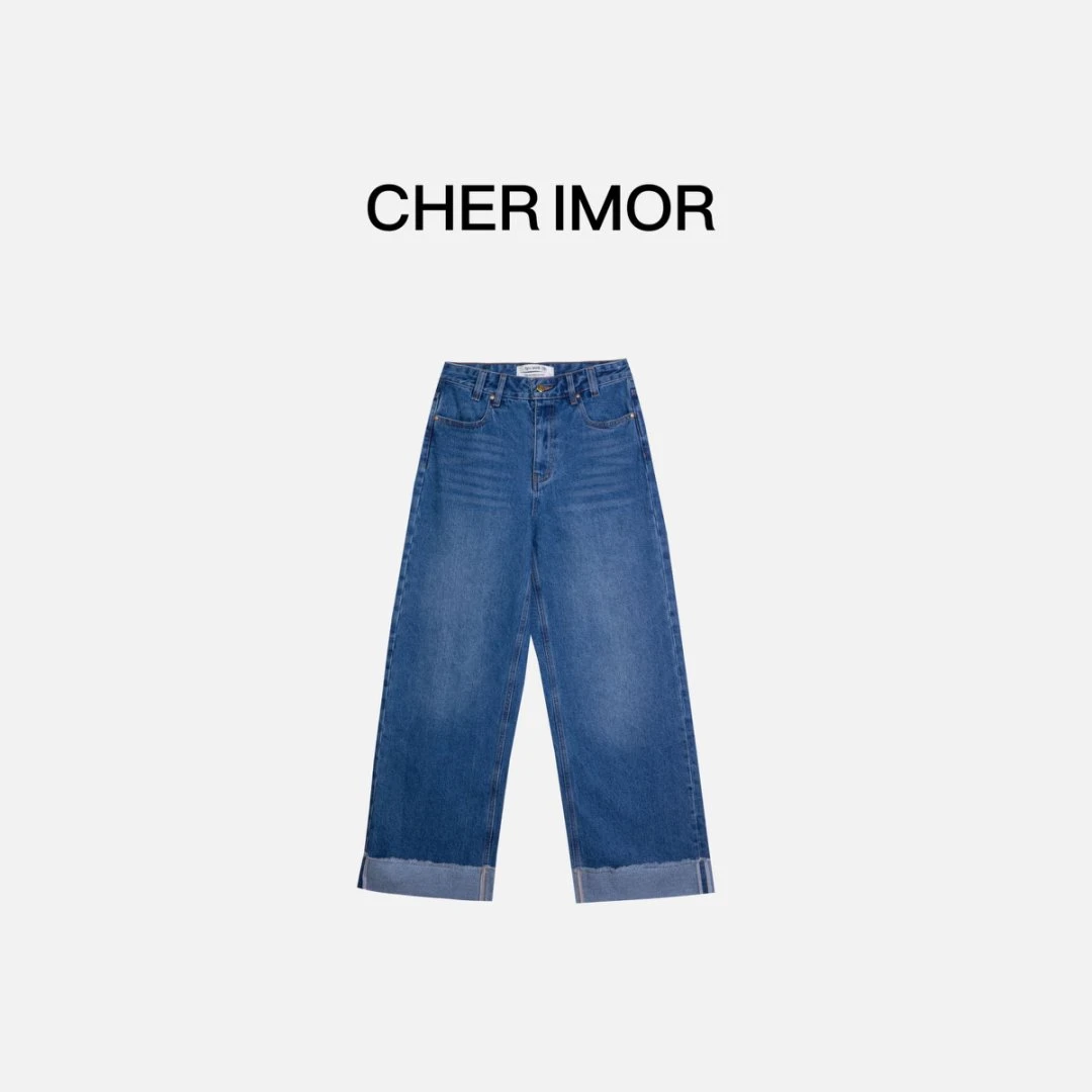 CHER IMOR【马拉牛仔】时髦高腰一粒扣宝藏牛仔裤312 Hi Fortune