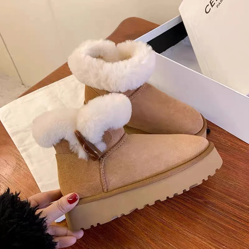 保暖防滑中筒低帮套筒时尚雪地靴百搭加厚过冬