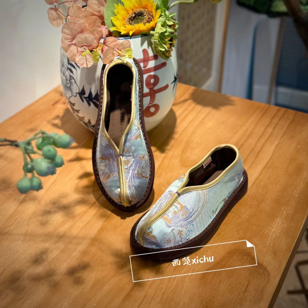 西楚（比翼鸟）气质新中式时尚复古经典重工百搭低帮手工布鞋