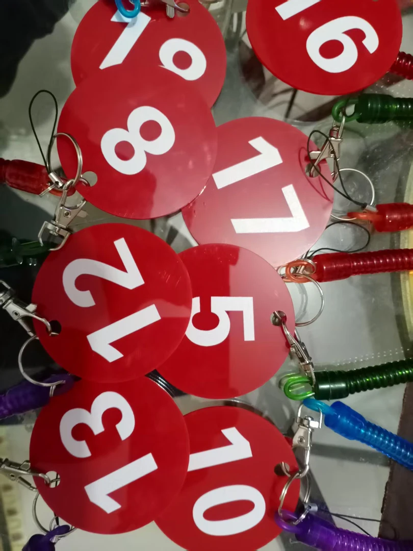 亚克力号码牌数字编号金毛拉布拉多手牌寄存牌