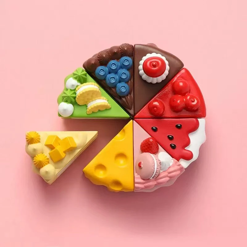 兔鸭家2025新款仿真立体蛋糕美食食物冰箱贴磁贴磁吸食玩个性创意