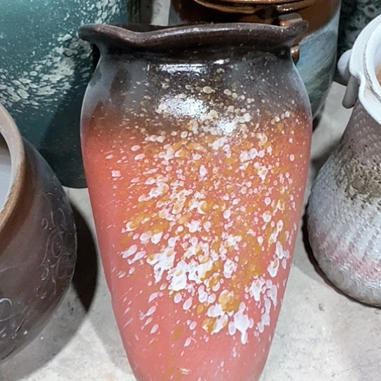 紫砂花盆口19高度35粉色