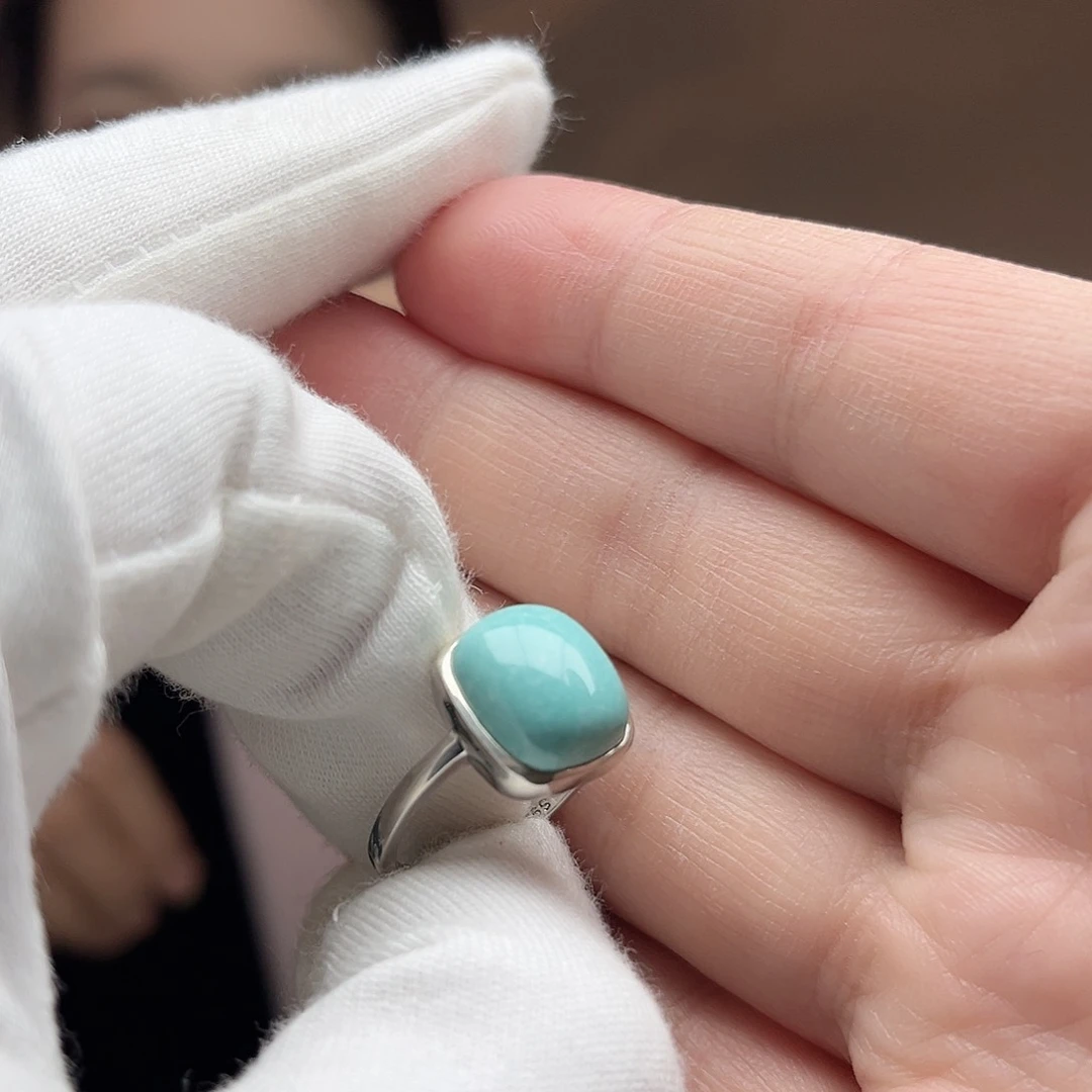 绿松石珠宝奇石银S925镶嵌