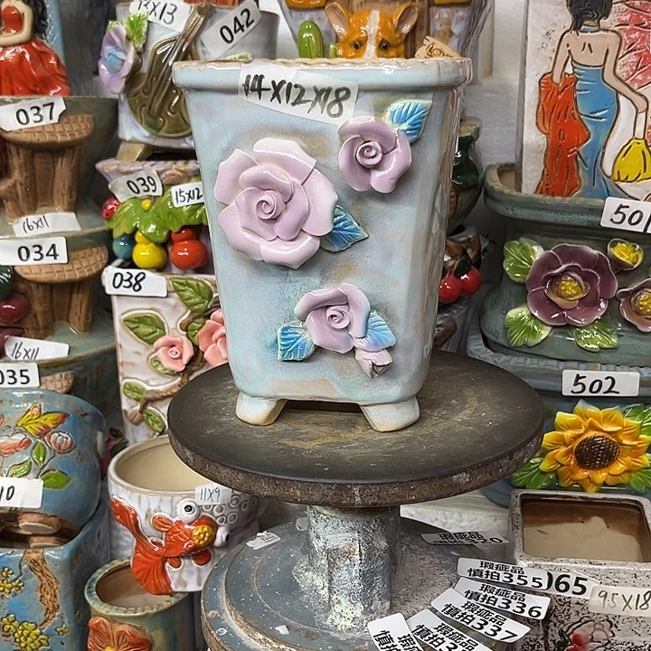 粗陶材质多肉花盆