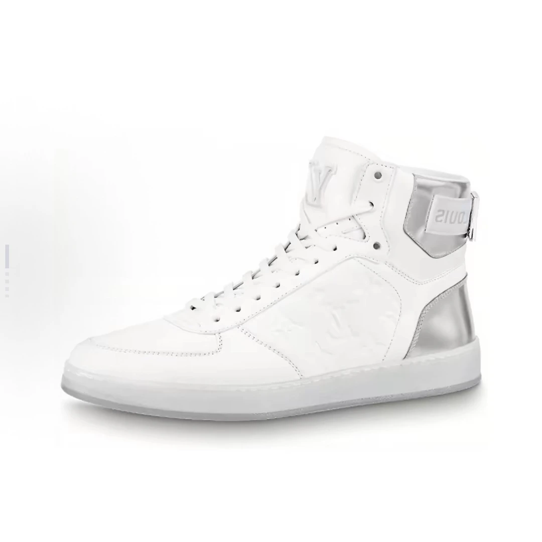 99新 LouisVuitton/路易威登 魔术贴白银浮雕满印板鞋 6码 X3650