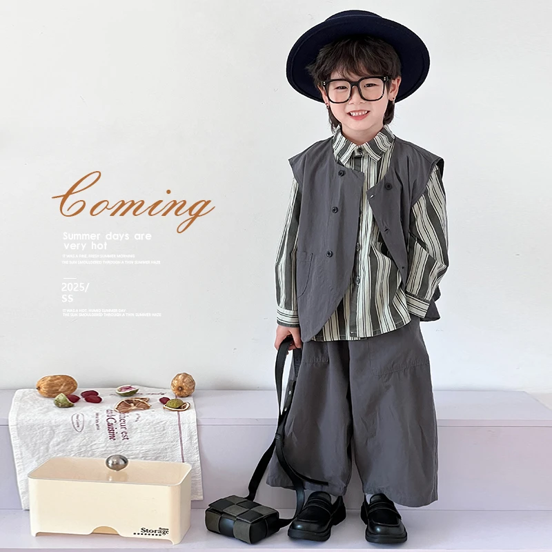 男童套装2025秋季新款韩版帅气棉两件套