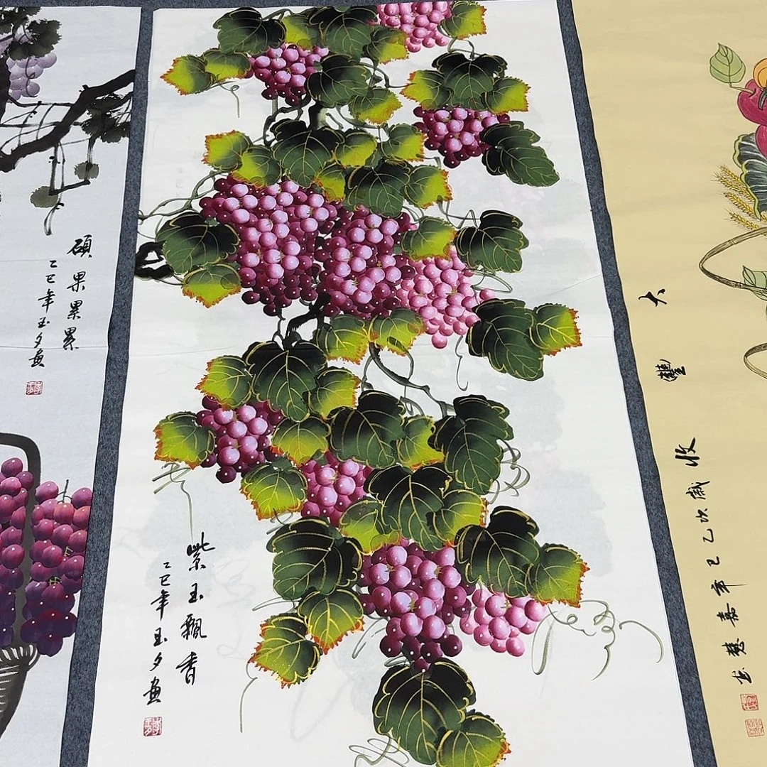 国画四尺尺寸70X140纯手绘作品