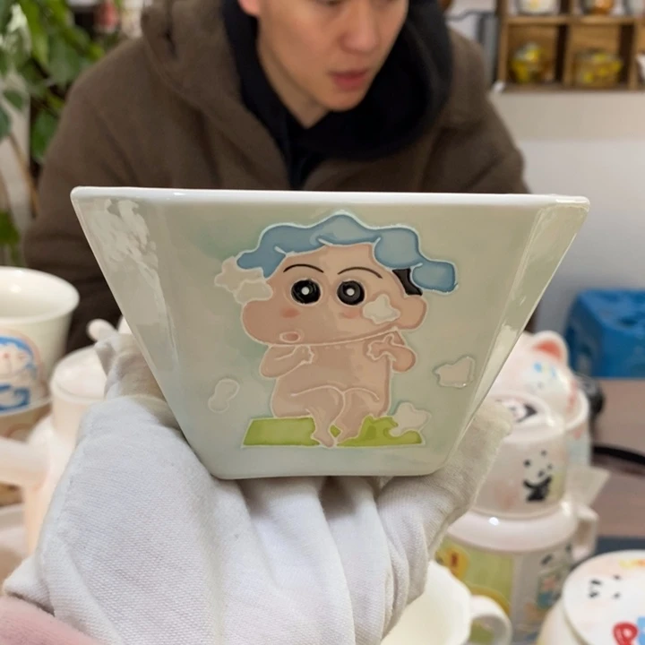 杯小***作景德镇釉下彩手绘