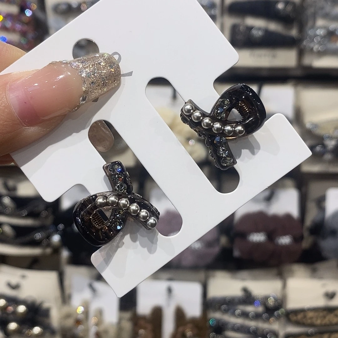 皮质铁合金迷你刘海抓