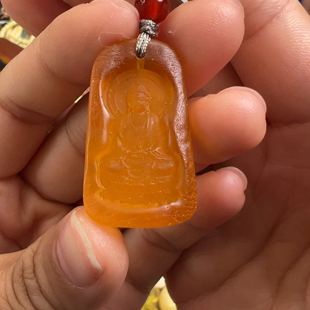 琥珀未镶嵌裸石羊猴