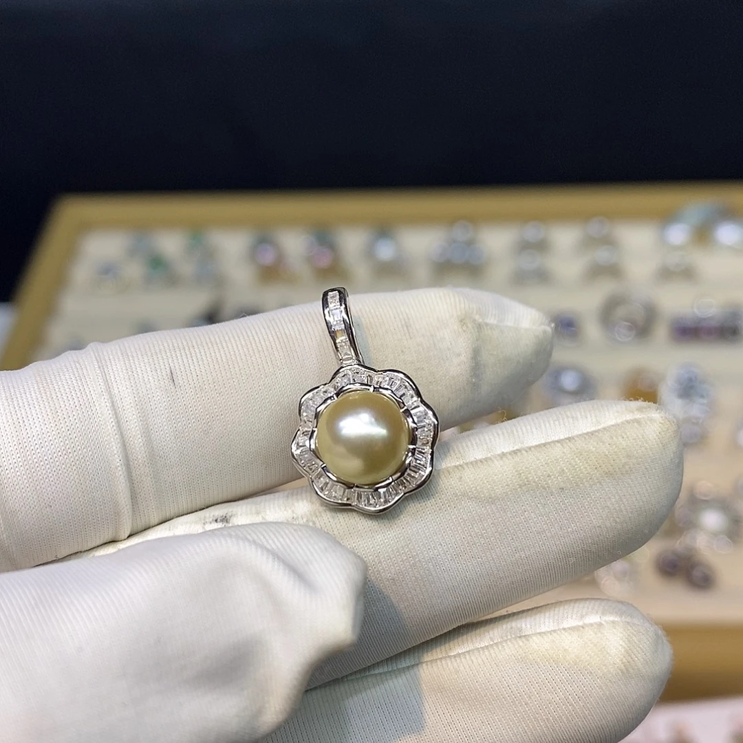 颈饰海水珍珠银S925镶嵌