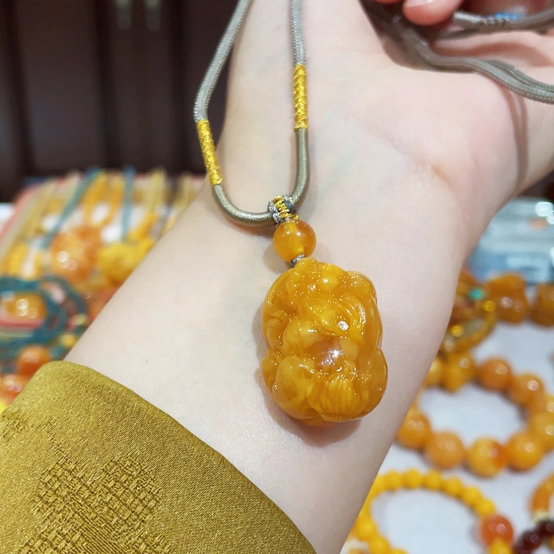 未镶嵌蜜蜡手链手串