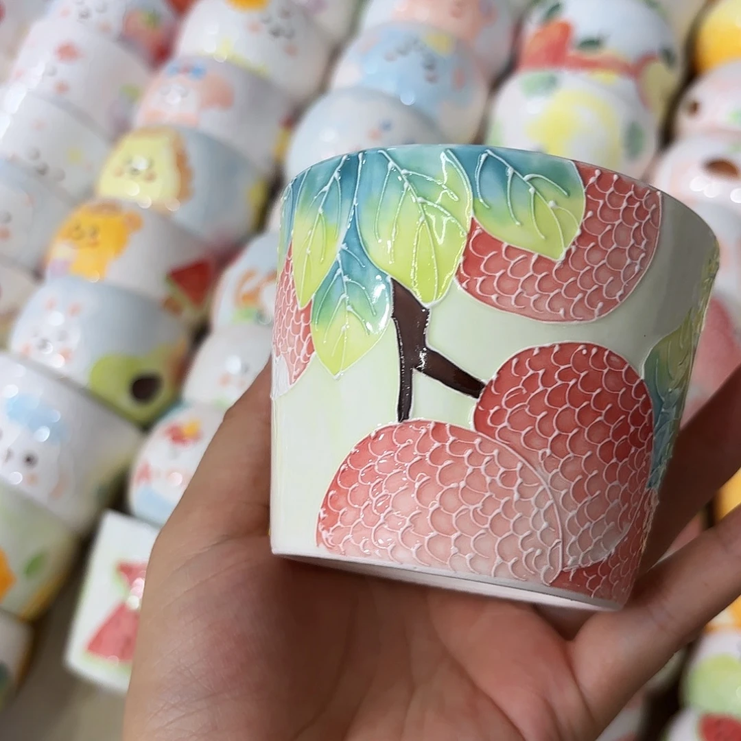 手绘创意高温釉下彩陶瓷