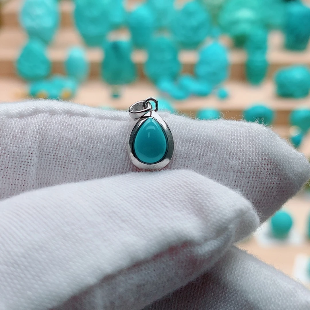 绿松石银S925镶嵌配饰