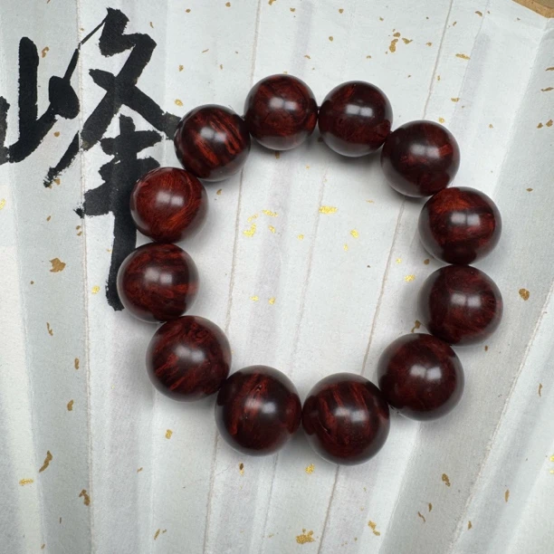 【文玩好物】印度小叶紫檀2.0微疵珠【多样性发其一】