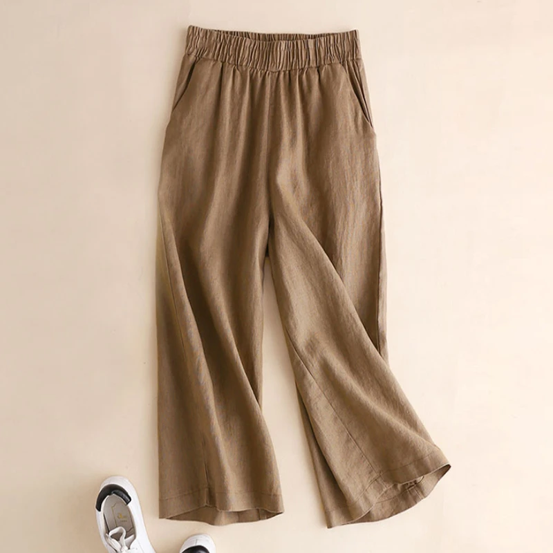 九分高腰黑色阔腿裤女2025夏季薄款宽松显瘦女装百搭休闲裤