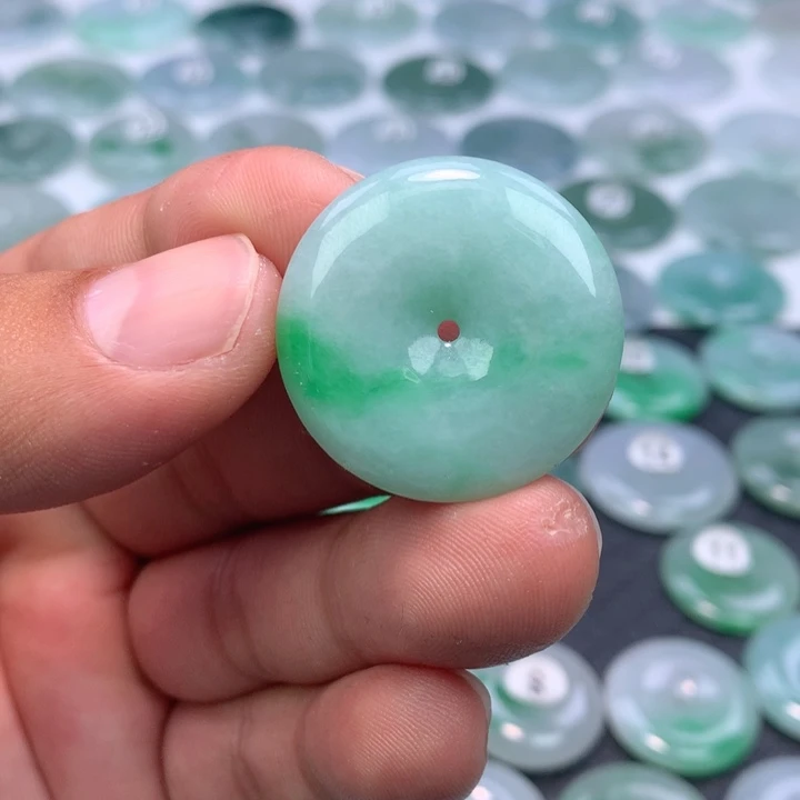 翡翠未镶嵌颈饰缅甸天然A货翡翠29.5-5.9