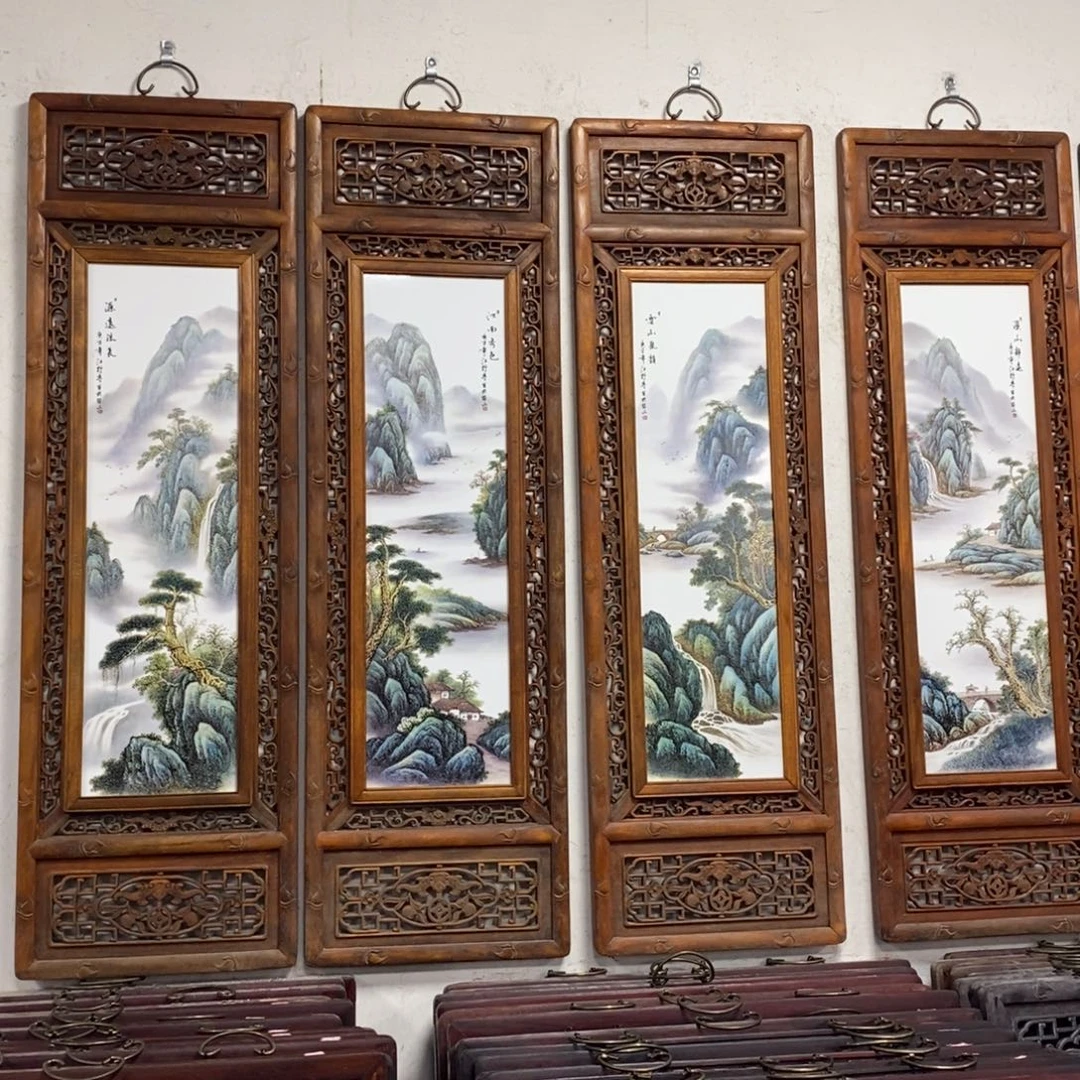 瓷1.2*36*4景德镇瓷板画柴窑烧制