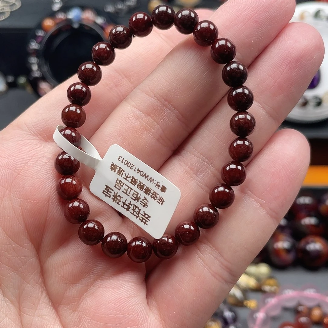 未镶嵌水晶手链红发晶手链6.5mm左右