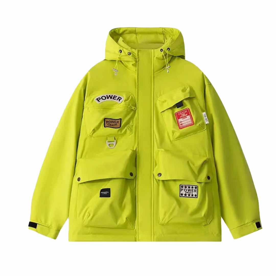 雪国使者！无性穿搭连帽工装拼接夹克912