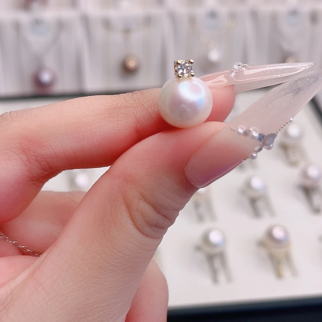 未镶嵌淡水珍珠吊坠(赠链)