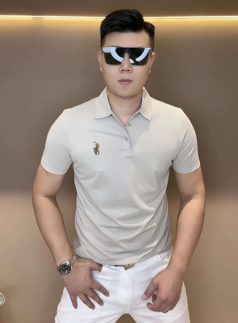 【泡面锅男装】夏季高品质中珠翻领修身男士短袖POIO衫W212-A6502