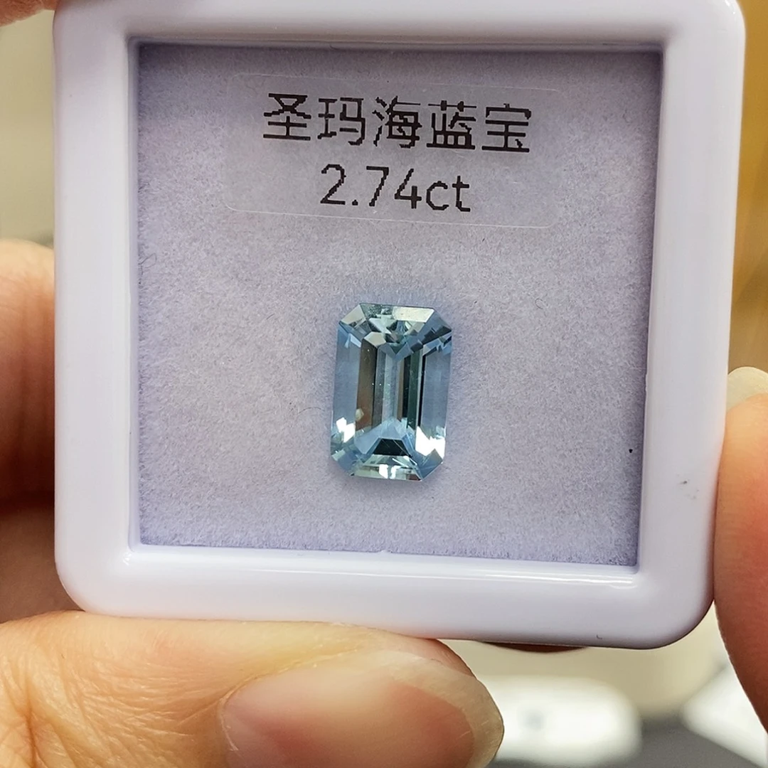 海蓝宝石裸石2.74ct裸石