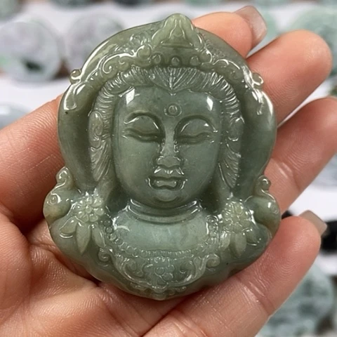 翡翠颈饰未镶嵌观音福利