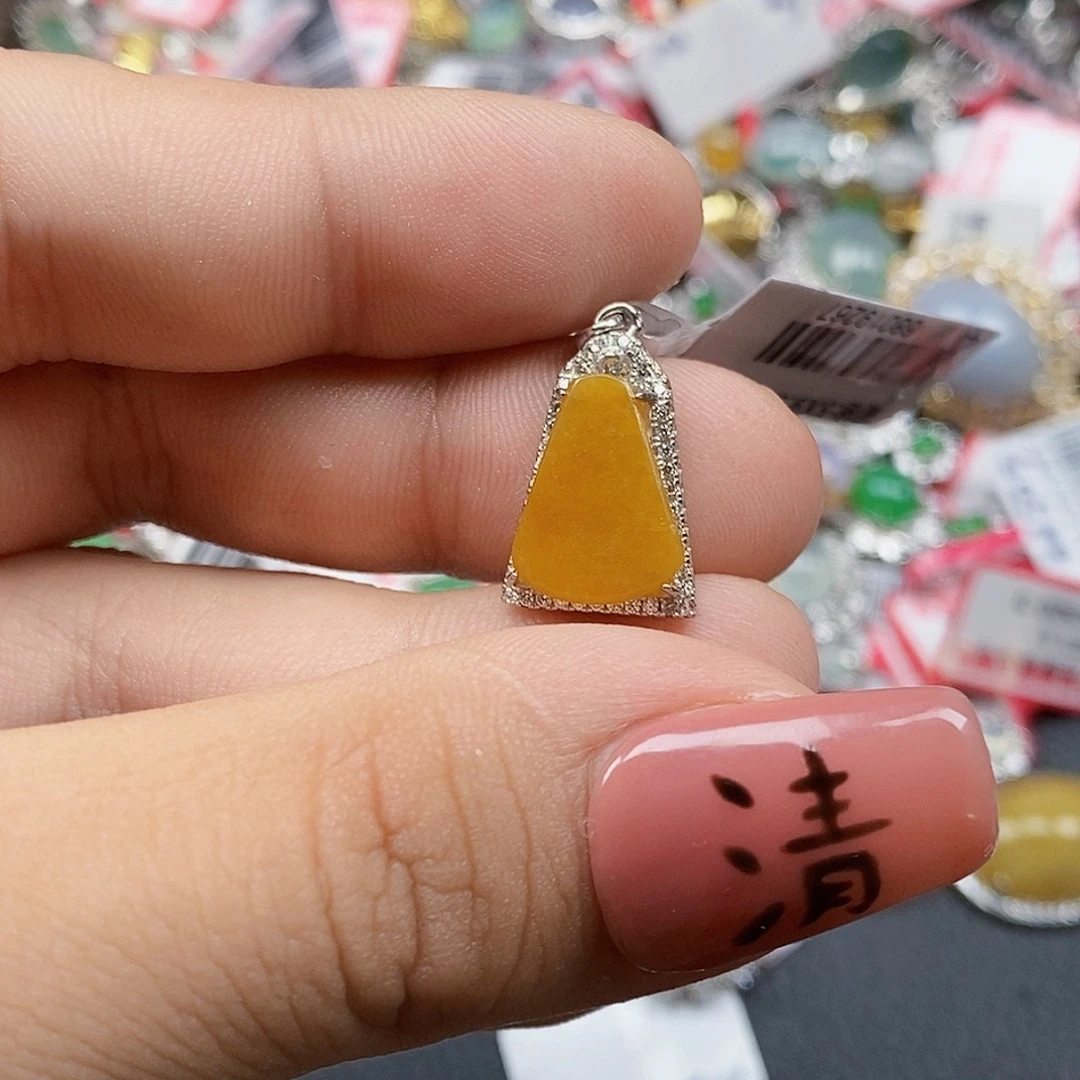 翡翠银S925镶嵌戒指天然A货缅甸翡