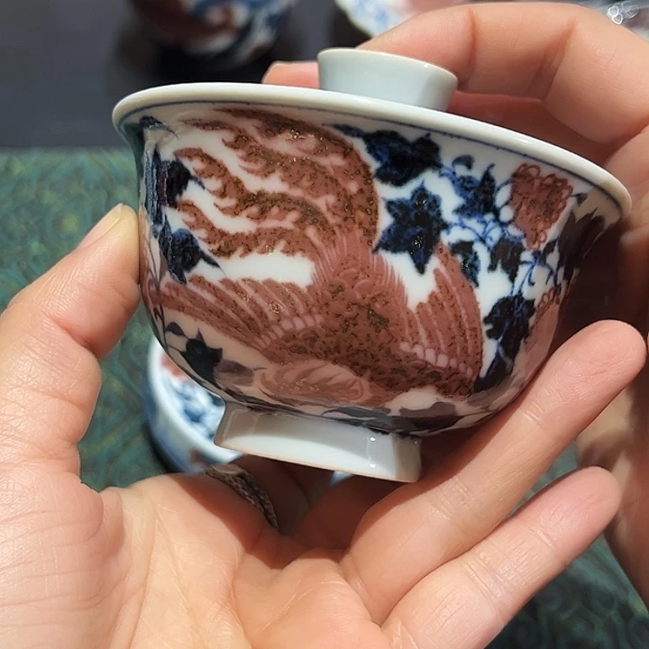 元青拙手青花釉里红双凤