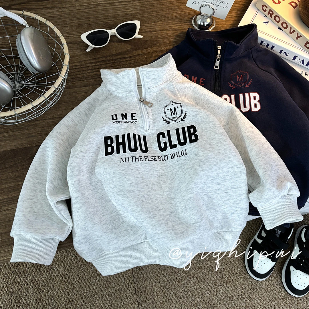 25儿童卫衣秋季新款男女童上衣中大童洋气运动套头衫洋气长袖童装