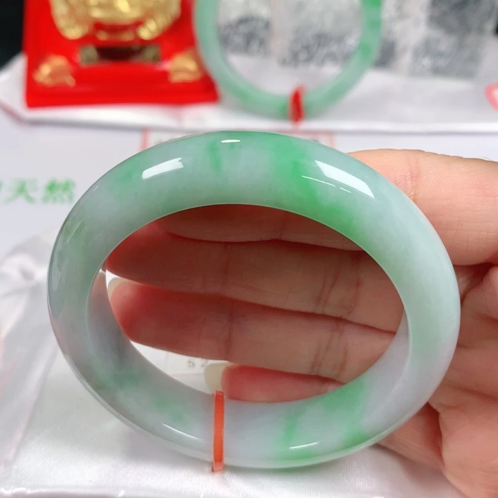 未镶嵌手镯翡翠   编号1099 正圈52-53
