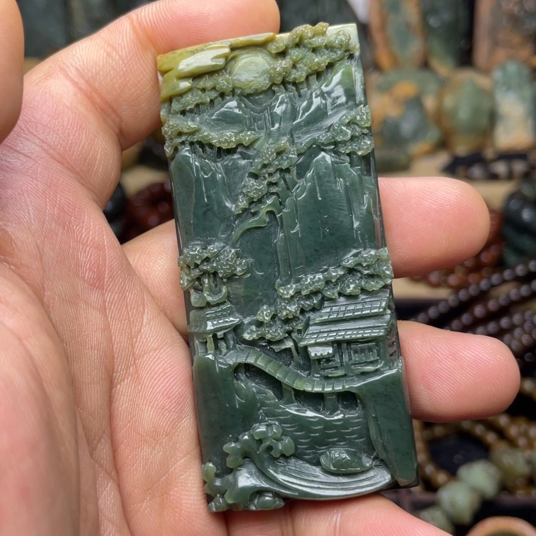 岫岩河磨玉（透闪石质玉）未镶嵌颈饰