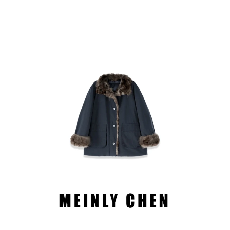 【MEINLY  CHEN】高端设计师款时尚百搭休闲派克服外套8250403